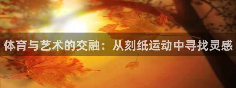 bbin视讯下：体育与艺术的交融：从刻纸运动中寻找灵感